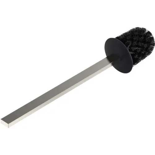 WC-Bürste mit schwarzem Bürstenkopf und geradem, silberfarbigem Griff, hergestellt von Ideal Standard.